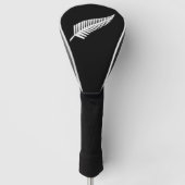 Silver fern flag (NZ) Golf Headcover (Vorderseite)