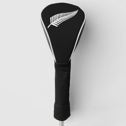 Silver fern flag (NZ) Golf Headcover (Vorderseite)