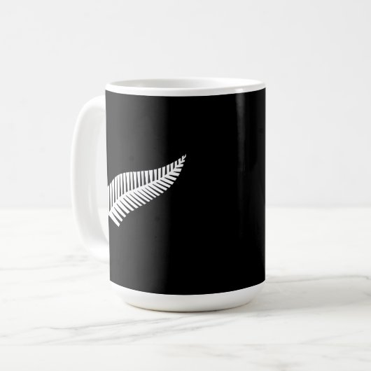 Silver fern flag (NZ) Kaffeetasse (Vorderseite Links)