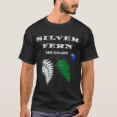 Silver Fern Neuseelands Flagge Kiwi L T-Shirt (Vorderseite)