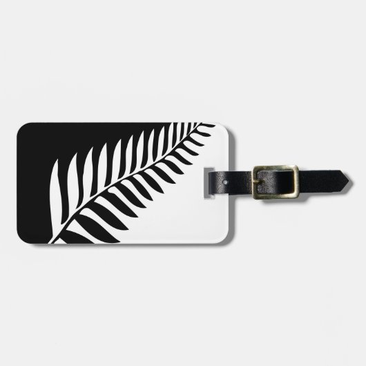 Silver Fern of New Zealand Gepäckanhänger (Vorderseite horizontal)