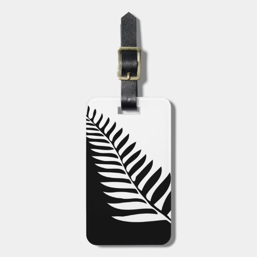 Silver Fern of New Zealand Gepäckanhänger (Vorderseite vertikal)