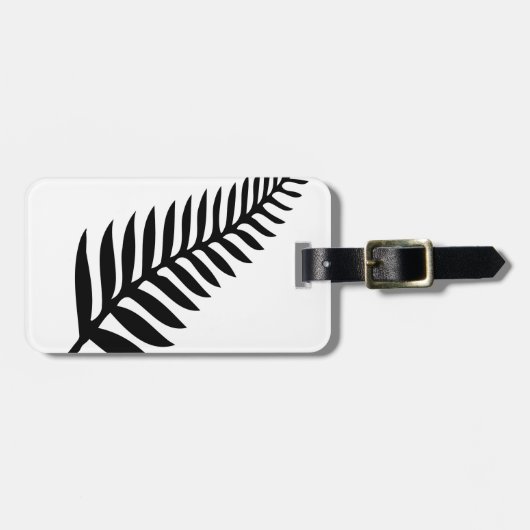 Silver Fern of New Zealand Gepäckanhänger (Vorderseite horizontal)