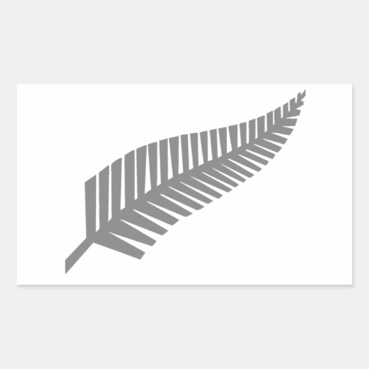 Silver Fern of New Zealand Rechteckiger Aufkleber (Vorderseite)