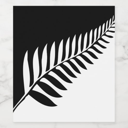 Silver Fern of New Zealand Weinetikett (Einzelnes Label)