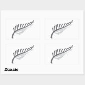 Silver Fern Phantastisches Neuseeland-Image Rechteckiger Aufkleber (Blatt)