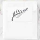 Silver Fern Phantastisches Neuseeland-Image Rechteckiger Aufkleber (Tasche)