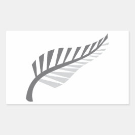 Silver Fern Phantastisches Neuseeland-Image Rechteckiger Aufkleber