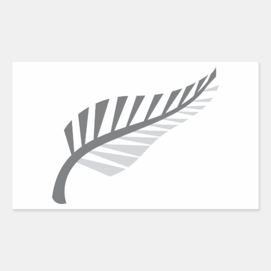 Silver Fern Phantastisches Neuseeland-Image Rechteckiger Aufkleber (Vorderseite)