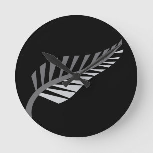 Silver Fern Phantastisches Neuseeland-Image Runde Wanduhr