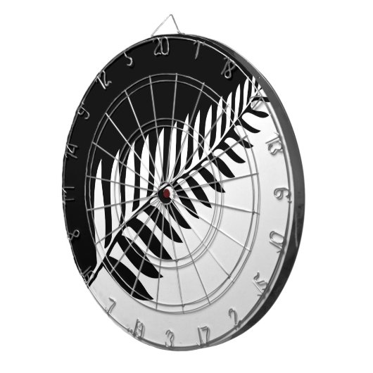 Silver Fern von Neuseeland Dartscheibe (Vorderseite rechts)