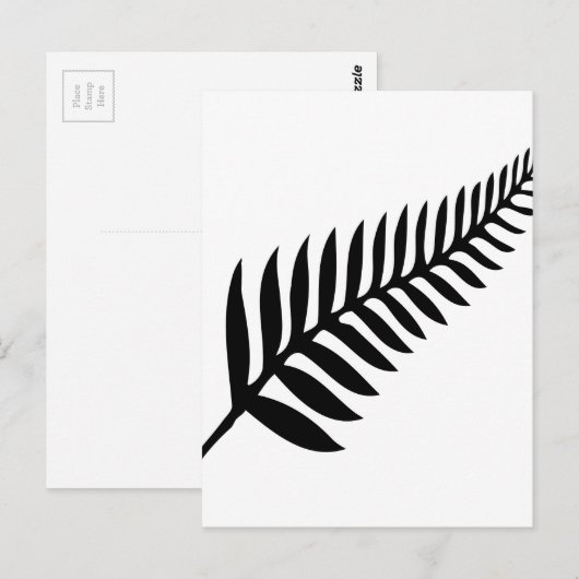 Silver Fern von Neuseeland Postkarte (Vorne/Hinten)