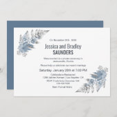 Silver Fern Wedding Reception Einladung (Vorne/Hinten)