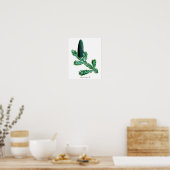 Silver Fiber Botanical Print #2 Wohngestaltung Wal Poster (Küche)