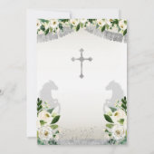 Silver Fiesta Girl Taufe Christening Einladung (Rückseite)