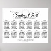Silver Filigree 12 Tabelle Hochzeitstabelle Poster (Vorne)