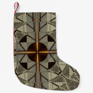 Silver Filigree mit Gold Cross Kleiner Weihnachtsstrumpf