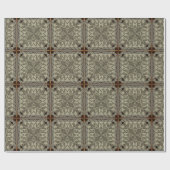 Silver Filigree mit Gold Cross Muster Geschenkpapier (Flach)