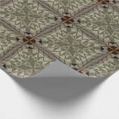 Silver Filigree mit Gold Cross Muster Geschenkpapier (Ecke)