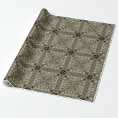 Silver Filigree mit Gold Cross Muster Geschenkpapier (Ungerollt)