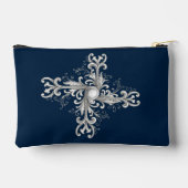 Silver Filigree Pearl Quatrefoil Zubehörtasche (Rückseite)