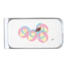 Silver Finish Money Clip : Football In Motion .