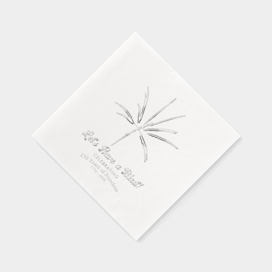 Silver Fireworks Halbjahr 4. Juli Servietten Mit Folie (Rechts)