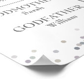 Silver First Communityspass Foto Sign Poster (Ecke)