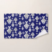 Silver Fish Evil Eye Pattern Badhandtuch Set (Handtuch)