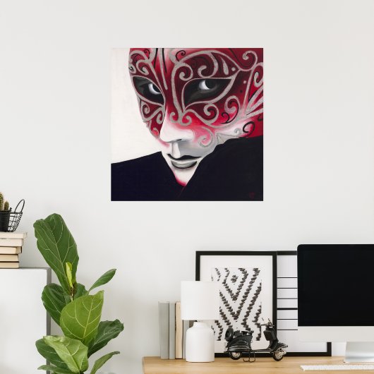 Silver Flair Mask Poster (Heimbüro)