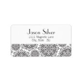 Silver Flame Address Labels Adressaufkleber (Vorne)