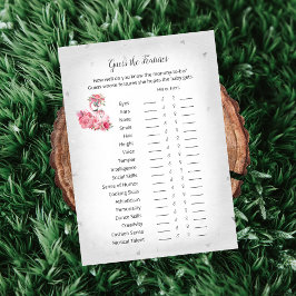 Silver Flamingo Ballerina Guess Baby Features Spie Einladung