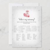 Silver Flamingo Ballerina, mein Mommy Baby Game Einladung (Vorderseite)