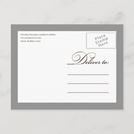 SILVER FLATWARE | PROBE DINNER INVITE EINLADUNGSPOSTKARTE (Rückseite)