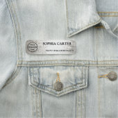 Silver Flora Executive Custom Namensschild (Beispiel)