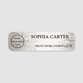Silver Flora Executive Custom Namensschild (Vorderseite)