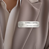 Silver Flora Executive Custom Namensschild