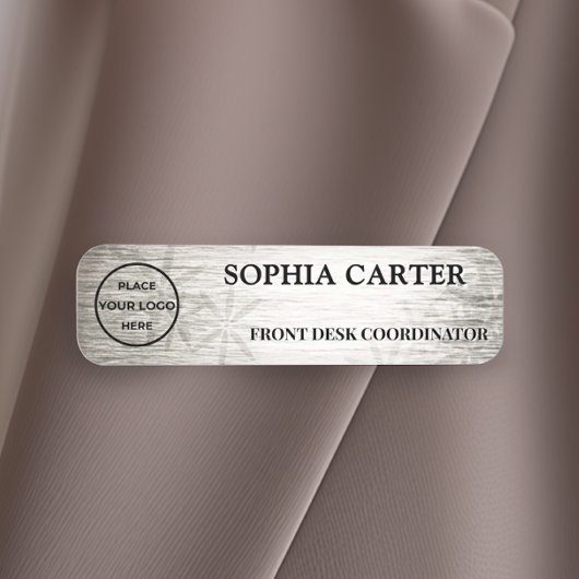Silver Flora Executive Custom Namensschild