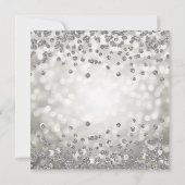 Silver Floral 60. Geburtstag Glam Lights Lila (Rückseite)