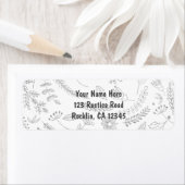 Silver Floral Blätter Rustikale Hochzeitseinladung (Insitu)