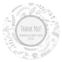 Silver Floral Blätter Rustikales Elegantes Hochzei