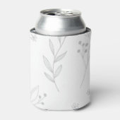Silver Floral Boho Wedding Dosenkühler (Kanne Vorderseite)