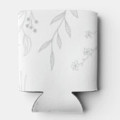 Silver Floral Boho Wedding Dosenkühler (Rückseite)