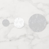 Silver Floral Boho Wedding Konfetti (Vorderseiten)