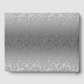 Silver Floral Damask Anniversary Gästebuch (Rückseite)