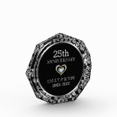 Silver Floral Damask Fotoblock (Links)