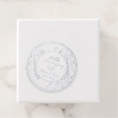 Silver Floral Damask Geschenkanhänger (Mit Box)