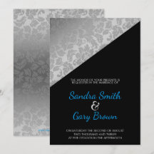 Silver Floral Damask Texture Wedding