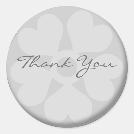 Silver Floral Danke Stickers (Vorderseite)
