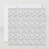 Silver Floral Elegance 25 Jahre Einladung (Rückseite)